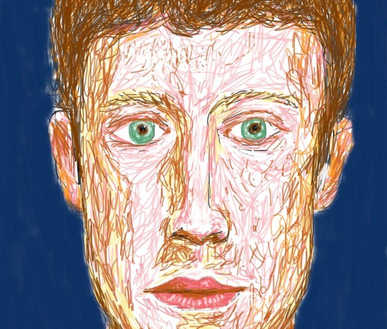 Mark Zuckerberg iPad Drawing DinisGuarda